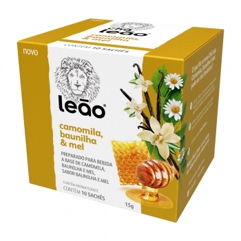 CHA LEAO CAMOMILA, BAUNILHA E MEL 10UN CX20