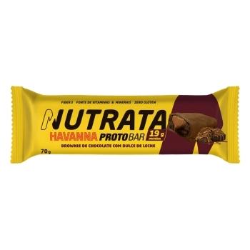 NUTRATA BARRA PROTOBAR HAVANNA BROWNIE DE CHOCOLATE COM DULCE DE LECHE 6X9UNX70G