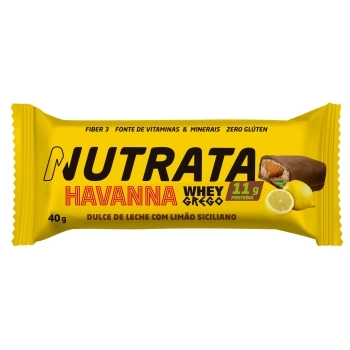 NUTRATA BARRA GREGO BAR DULCE DE LECHE HAVANNA E LIMAO SICILIANO 6X12UNX40G