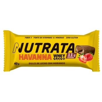 NUTRATA BARRA GREGO BAR DULCE DE LECHE E MORANGO HAVANNA 6X12UNX40G