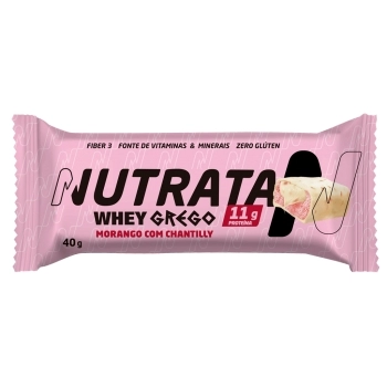 NUTRATA BARRA GREGO BAR MORANGO COM CHANTILLY 6X12UNX40G