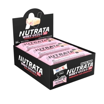 NUTRATA BARRA GREGO BAR MORANGO COM CHANTILLY 6X12UNX40G