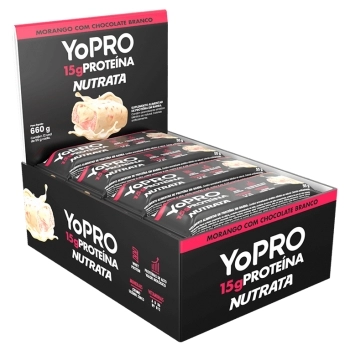 NUTRATA BARRA YOPRO MORANGO 6X12UNX55G