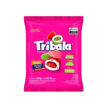 BALA TRIBALA MORANGO SORTIDA 32PCTX100G
