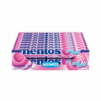 MENTOS STICK TUTTI FRUTTI 14X16 C/ 24