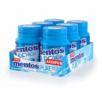 MENTOS GOMA GARRAFA FRESH MINT 28X6 C/6