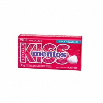 MENTOS KISS MORANGO LTA 50X12 C/12