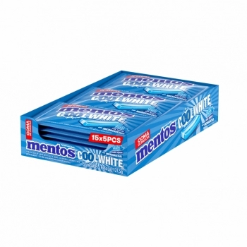 MENTOS COOL WHITE PEPPERMINT (3 CAM+) 5X15 C/12