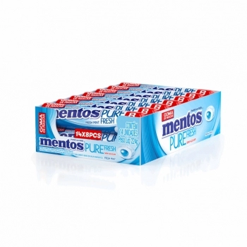MENTOS PF STICK GOMA FRESH MINT 8X14 C/12