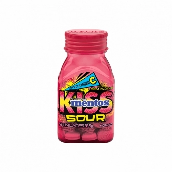 MENTOS KISS SOUR MORANGO 55X6 C/6