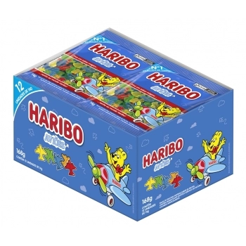 BALA GELATINA MINI AVIOES HARIBO 12X12X14G