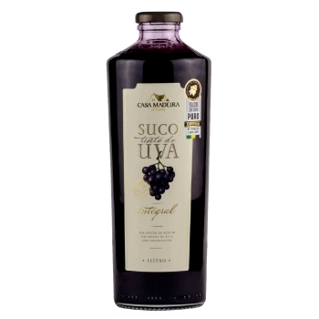 SUCO DE UVA INTEGRAL ORGANICO CASA MADEIRA 1LITRO 6UNID