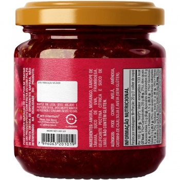 GELEIA 100% FRUT VERMELHAS DELAKASA 8X180G