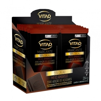 CHOC MEIO AMARGO MARCANTE ZERO VITAO 4DPX12X22G
