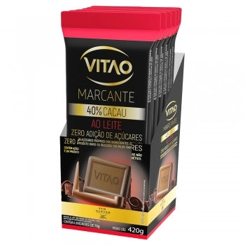 CHOC LEITE MARCANTE ZERO VITAO 4X6X70G 40% CACAU