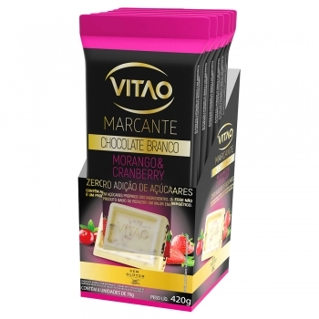 CHOC BRANCO MARCANTE MOR CRANBERRY VITAO 4X6X70G