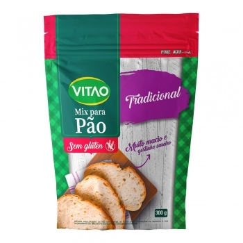 MIX PAO SEM GLUTEN TRADICIONAL VITAO 12X300G
