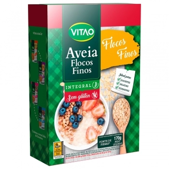 AVEIA FLOCOS FINOS S/ GLUTEN VITAO 12X170G