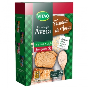 FARINHA DE AVEIA SEM GLUTEN VITAO 12X170G
