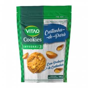 COOKIES INTEGRAL CASTANHA DO PARA VITAO 8X120G