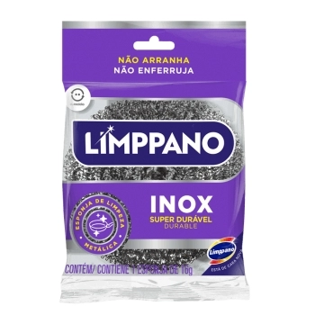 ESPONJA AÇO INOX LIMPPANO 24X1