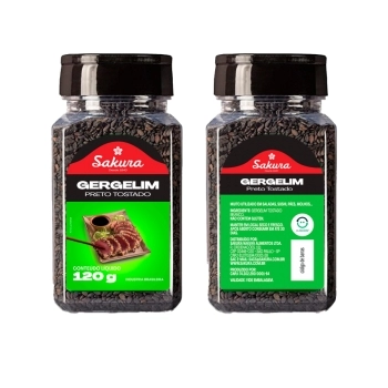 GERGELIM TOSTADO PRETO SAKURA POTE PET 120G C/12