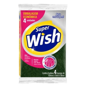ESPONJA MULTIUSO SUPER WISH EMB. ECON0MICA 120X4