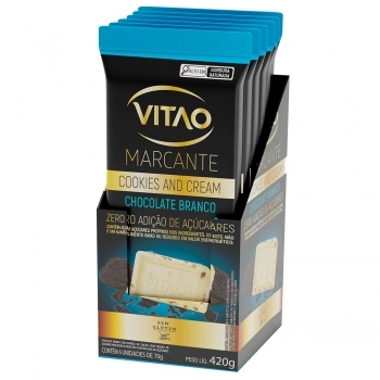 CHOC BRANCO COOKIES AND CREAM MARCANTE ZERO VITAO 4X6X70G
