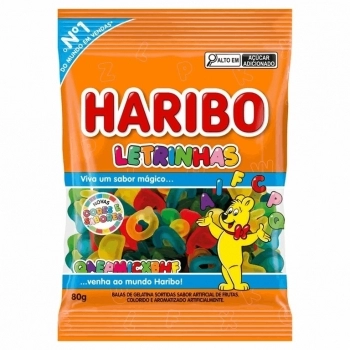 BALA GELATINA LETRIN HARIBO 12X80G