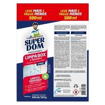 LIMPA VIDROS SUPER DOM 06X300ML/200G