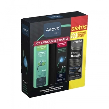KIT ABOVE SH ANTICASPAS FRESH E MENTOL 325ML+ESP.DE BARBEAR