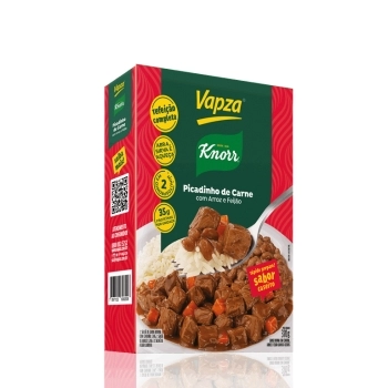 PICADINHO DE CARNE COM ARROZ E FEIJAO VAPZA 10X370G