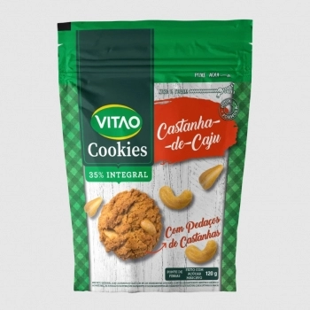 COOKIES INTEGRAL CASTANHA DE CAJU VITAO 8X120G