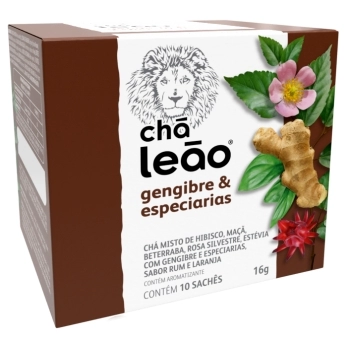 CHA LEAO GENGIBRE/ESPECIARIAS 1,6GX10UN CX20