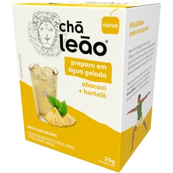 CHA LEAO ABACAXI E HORTELA GELADO 12X10