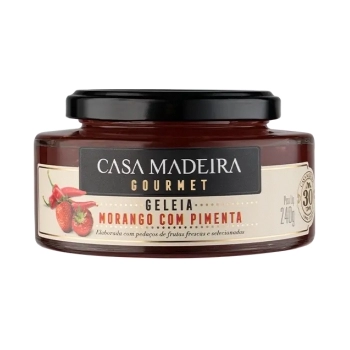 GELEIA CASA MADEIRA MORANGOS COM PIMENTA 240G
