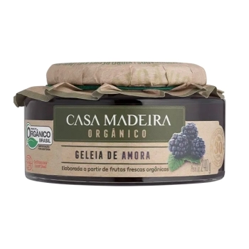 GELEIA CASA MADEIRA ORGAN AMORA COM PEDACOS 240G