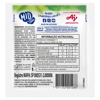 FIT/MID ZERO ABACAXI 8G C/120