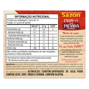 CALDO SAZON PICANHA 32,5G C/48