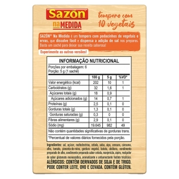 TEMP SAZ NA MEDIDA 10 VEGETAIS 48X30G