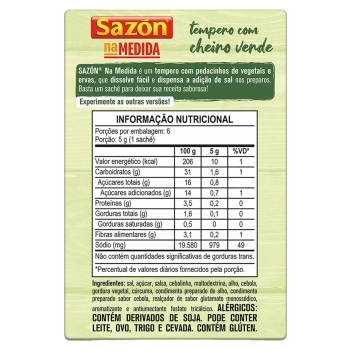 TEMP SAZ NA MEDIDA CHEIRO VERDE 48X30G