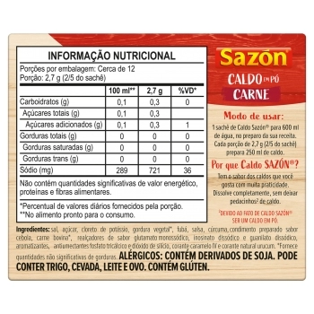 CALDO SAZON CARNE 32,5G C/48