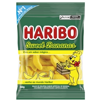 BALA GELATINA SWEET BANANAS HARIBO 12X80G