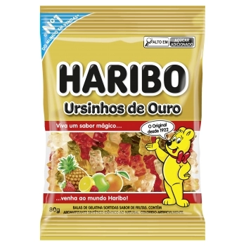 BALA GELATINA URSINHOS DE OURO HARIBO 12X80G