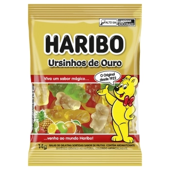 BALA GELATINA MINI URSINHO HARIBO 12X12X14G