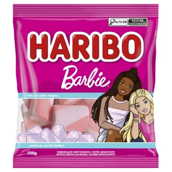 MARSHMALLOW BARBIE MORANGO HARIBO 14X200G