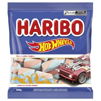 MARSHMALLOW HOT WHEELS BAUNILHA HARIBO 14X200G