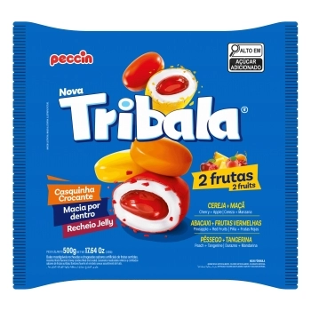 BALA PECCIN TRIBALA 2 FRUTAS SORTIDA 10PCTX500G