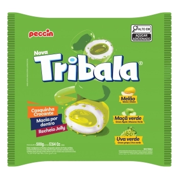 BALA TRIBALA SORTIDA FRUTAS VERDE 10PCTX500G