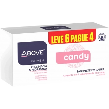 SABONETE BARRA ABOVE CANDY PACKS L6 P4 72UN